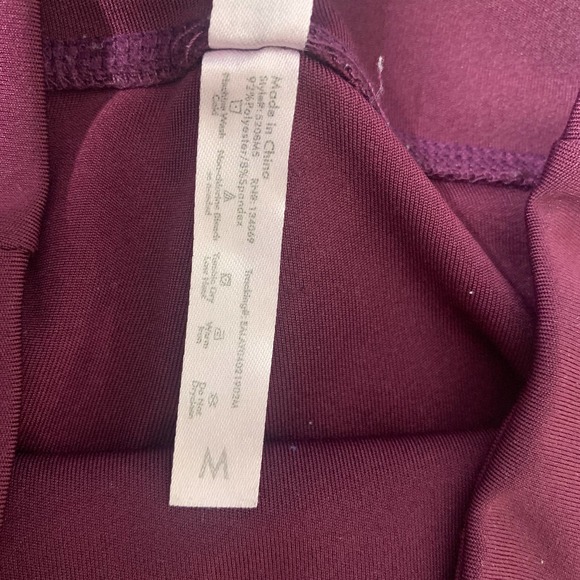 Ebb & Flow Womens Leggings Size Medium Purple Lattice Leg Pull On Athletic - Picture 9 of 10